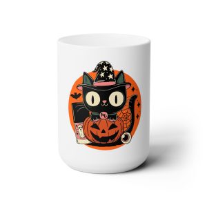 Kitty Halloween Ceramic Coffee Mug 15oz